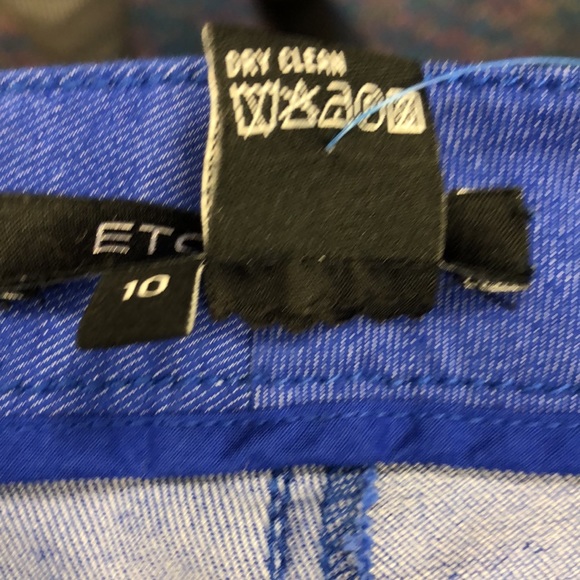 **SOLD**ETCETERA Stretch Straight Ankle Jeans Zippers Blue - Picture 6 of 7